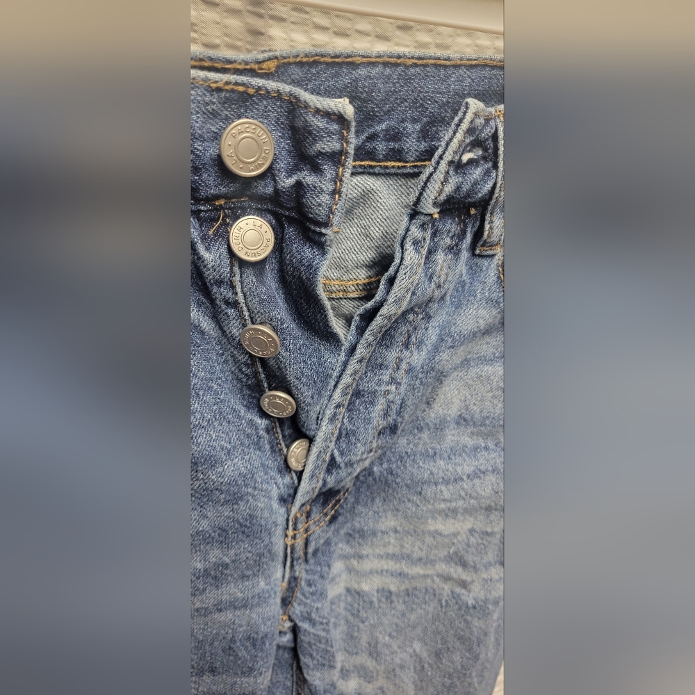 PacSun Women's High Rise Distressed Blue Jeans - Picture 4 of 6